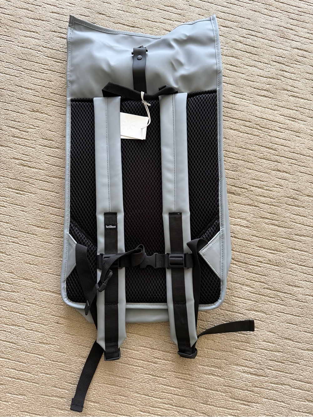 NWT - Rains Rolltop Rucksack - pool grey - Picture 5 of 7